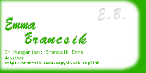 emma brancsik business card